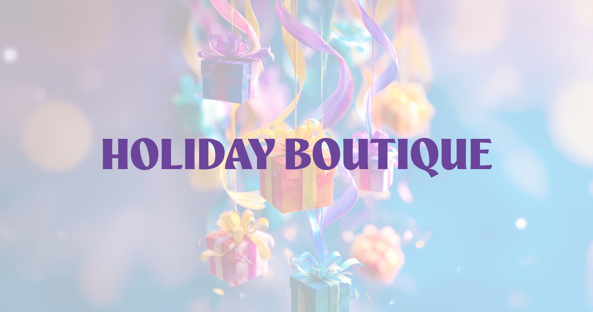 Photo with pastel colored packages